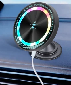 15W Magnetic Induction Fast Vehicle Car Wireless Charger Stand