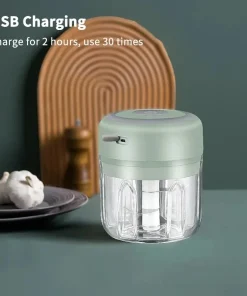 250/100ml USB Electric Garlic Chopper - Powerful Meat Grinder And Vegetable Crusher For Quick And Easy Food Prep Garlic Masher