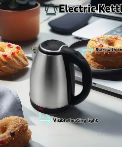 Food Grade 304 Stainless Steel Electric Kettle 2.0L Large Capacity Fast Boil