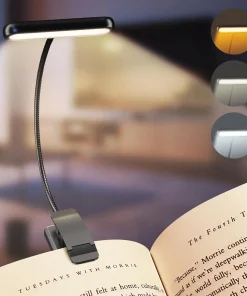 14Leds Book Light USB Rechargeable Reading Light Warm Cool White Daylight Portable Flexible Easy Clip Night Reading Lamp